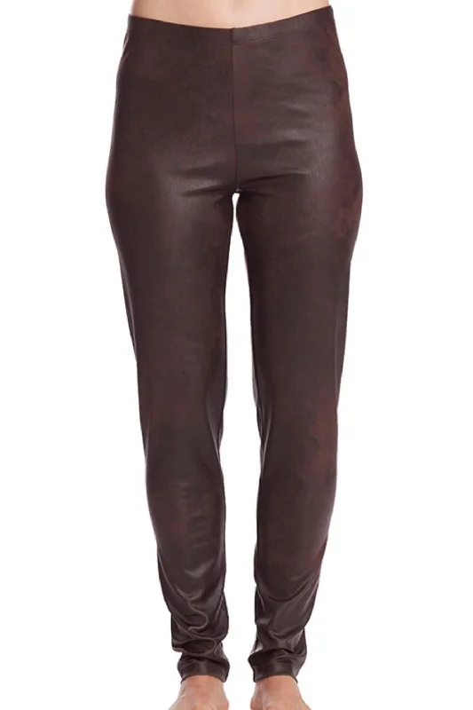 Today Only Microfiber Leather Pant In Brown