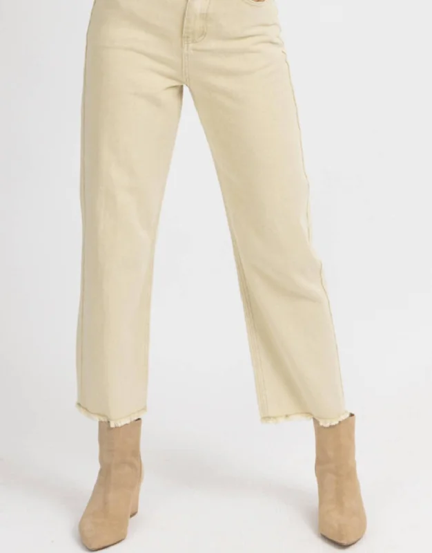 Grand Opening Sale High Waisted Flare Jeans In Neutral Khaki