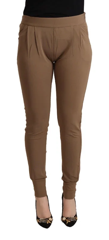 Midnight Madness Scervino Street  Viscose Mid Waist Slim Tape Women's Pants