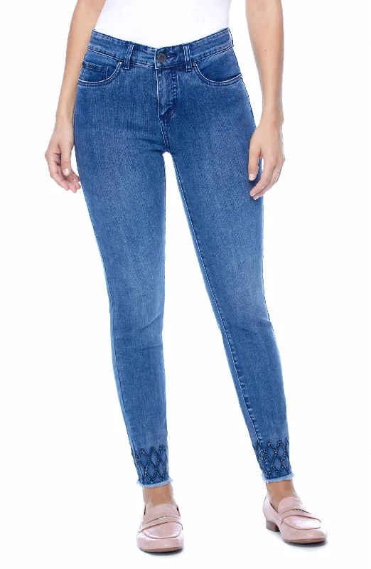Hurry Up Christina Ankle Jean In Dark Denim