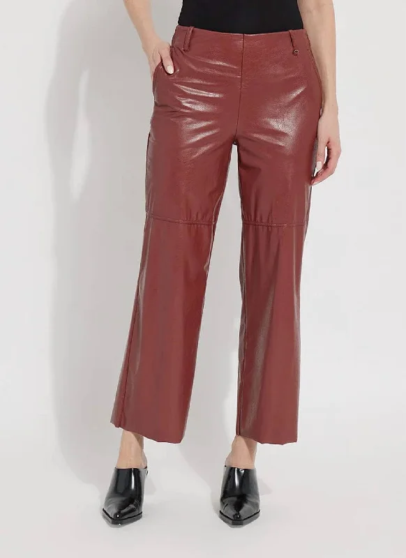 Early Access Aimee Vegan Leather Pant In Auburn