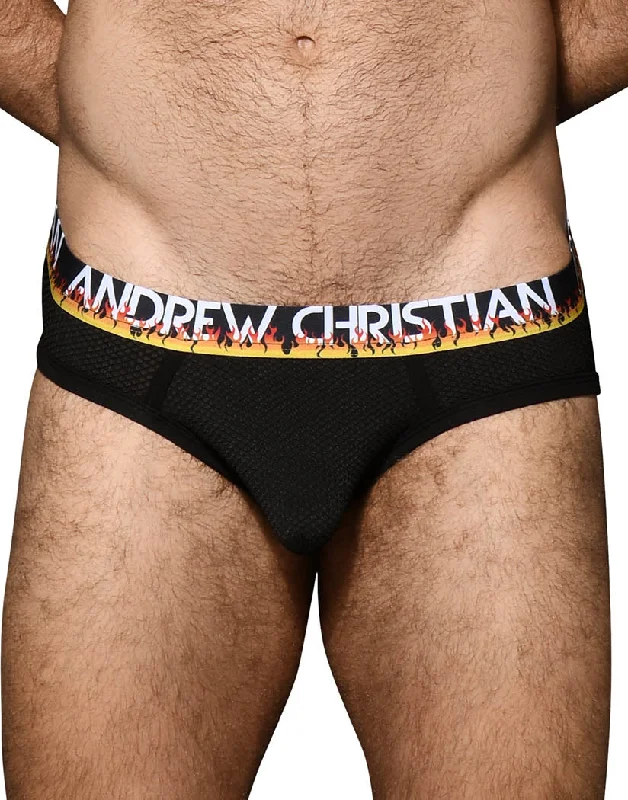 Andrew Christian Flames Mesh Brief w/ Almost Naked 92682