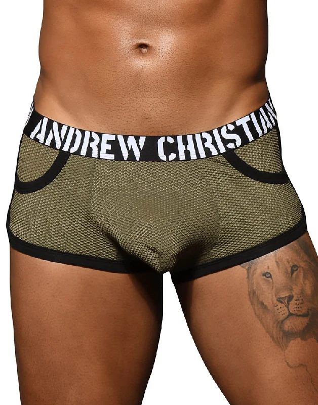 Andrew Christian Military Mesh Pocket Almost Naked Boxer 92596