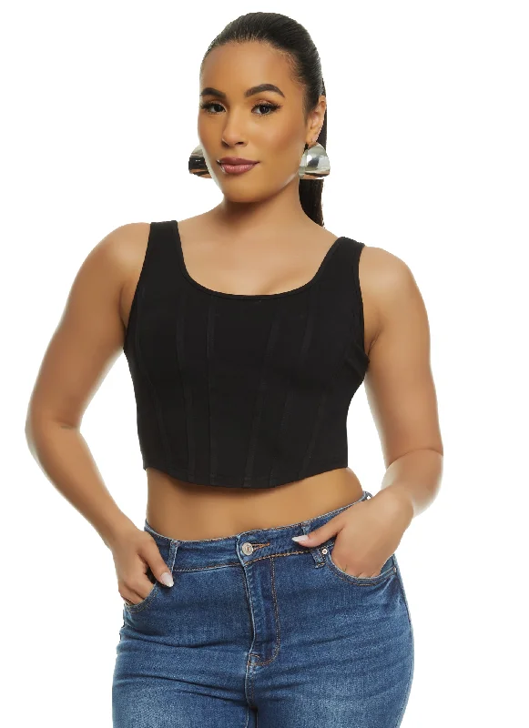 Snatched Cropped Tank Corset Top