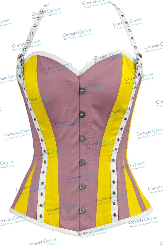 Cissie Satin Overbust Corset With Strap