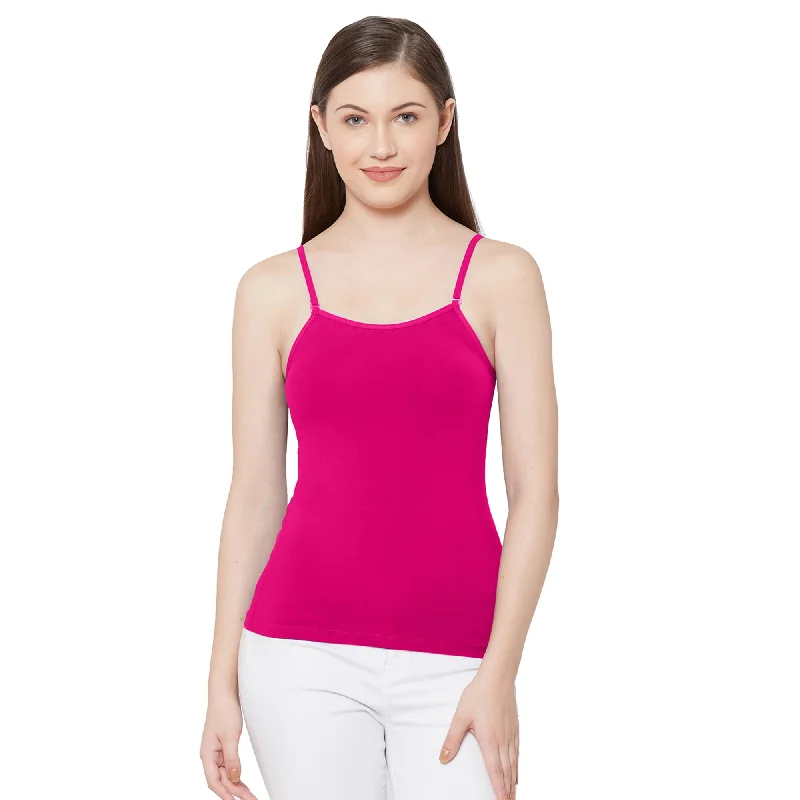 JSC-818 Spaghetti Camisole-Dark Pink