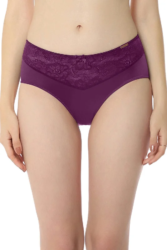 Elegant Lace Hipster Panty - Pickled Beet & Stucco