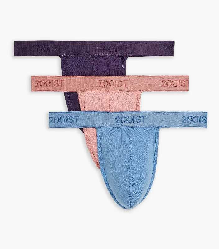 Essential Cotton Y-Back Thong 3-Pack