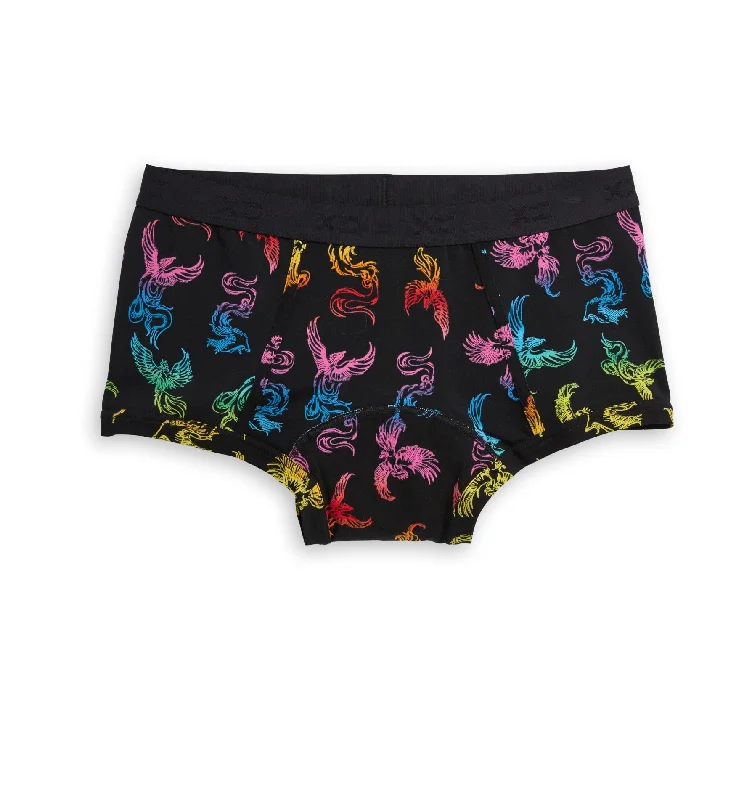 First Line Period Boy Shorts - Rainbow Phoenix