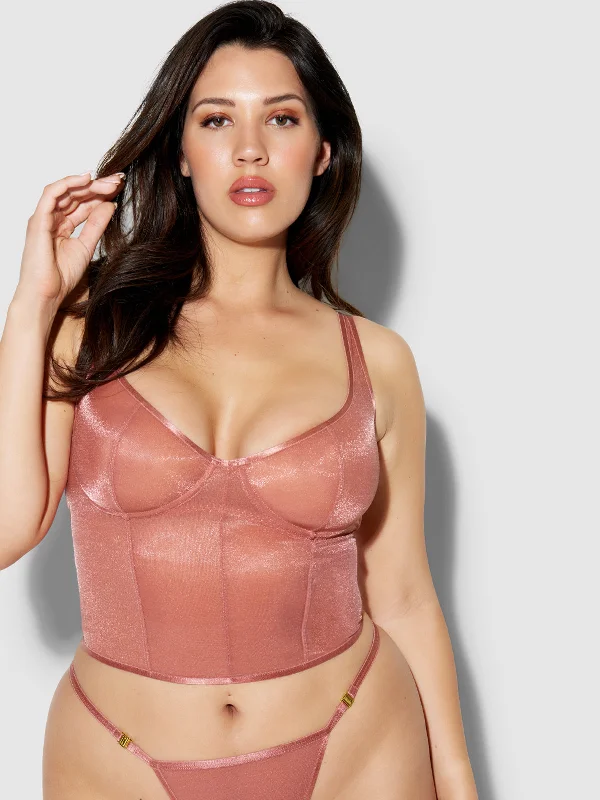 Pia Unlined Underwire Mesh Bustier