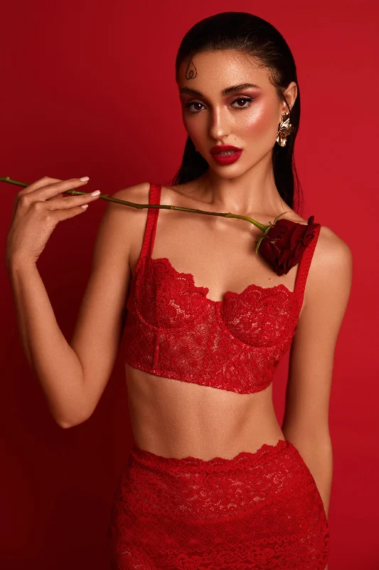 Paulette Red bustier