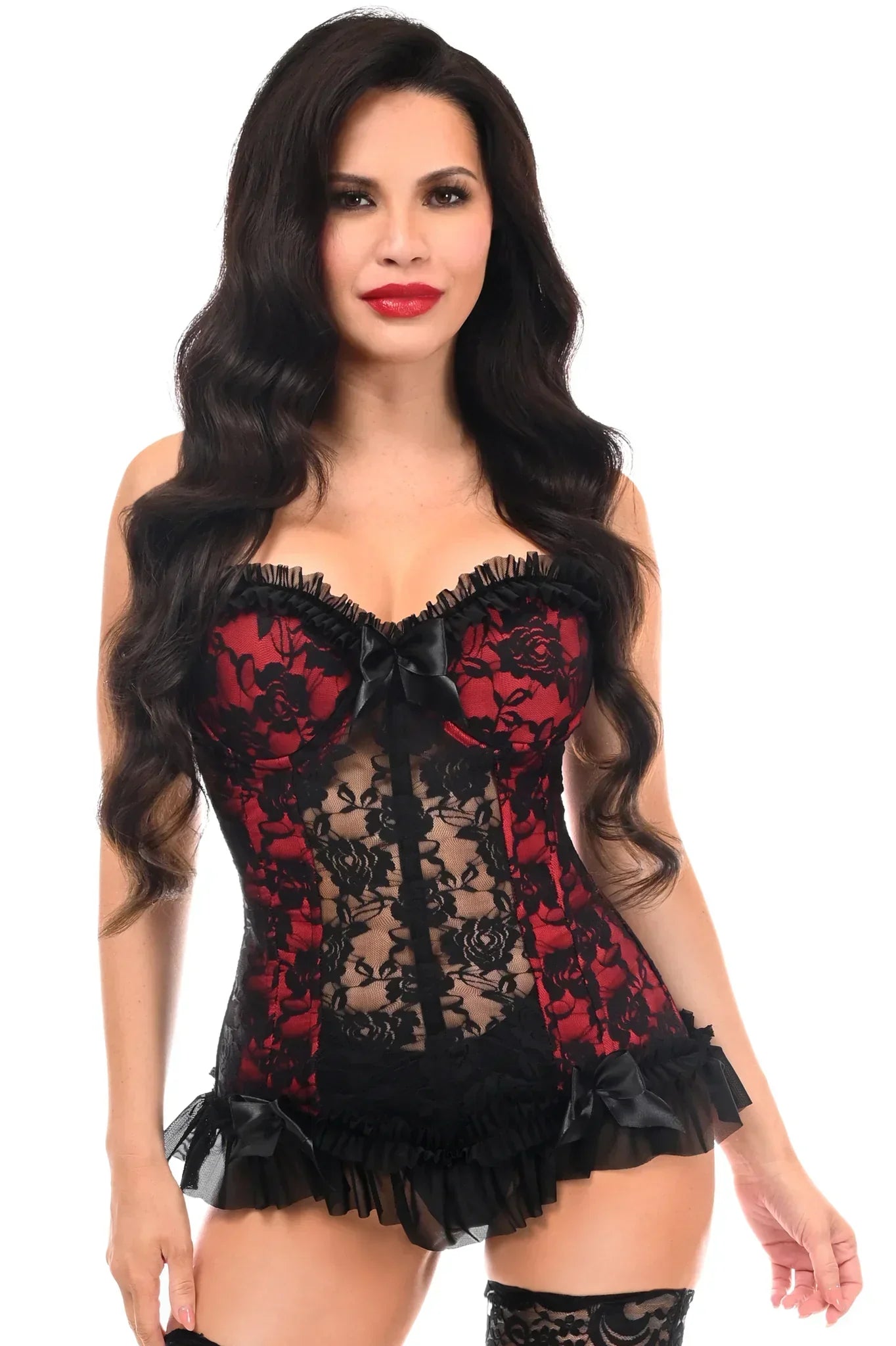 Queen Lavish Lace & Lycra Bustier