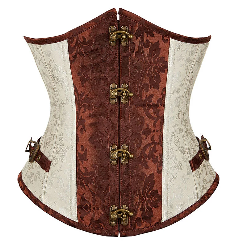 Ren Faire Medieval Underbust Corset, Renaissance Pirate Corset Belt, Vintage Steampunk Goth Corset