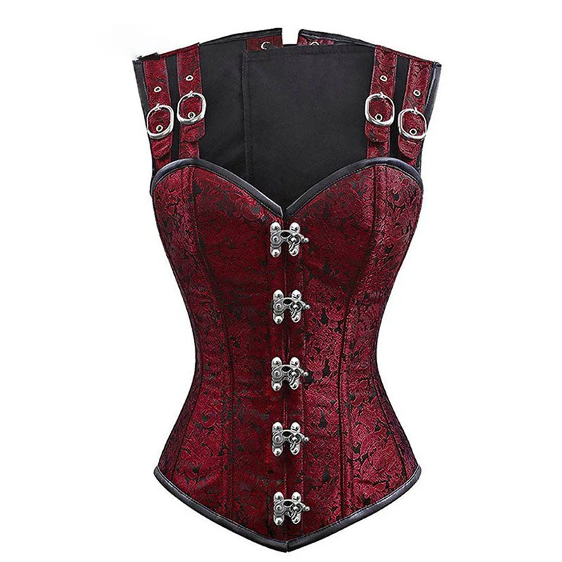 Victorian Vintage Steampunk Corset, Renaissance Overbust Gothic Corset, Unique Retro Back Lace up Corset