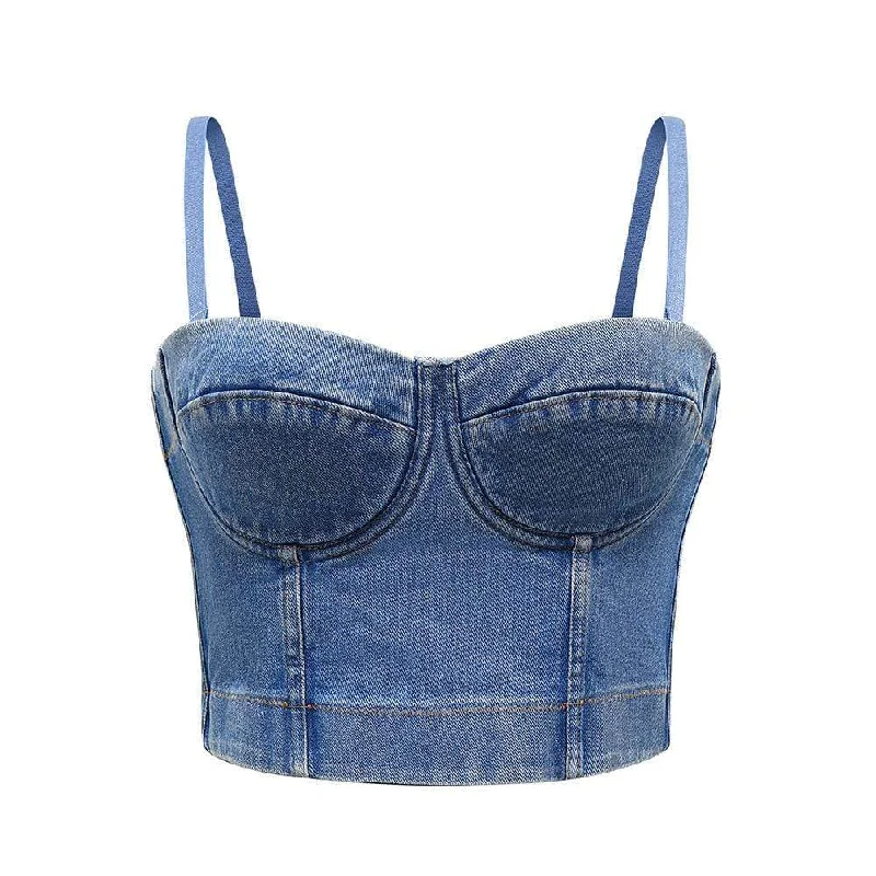 Women's Grunge Denim Bustiers