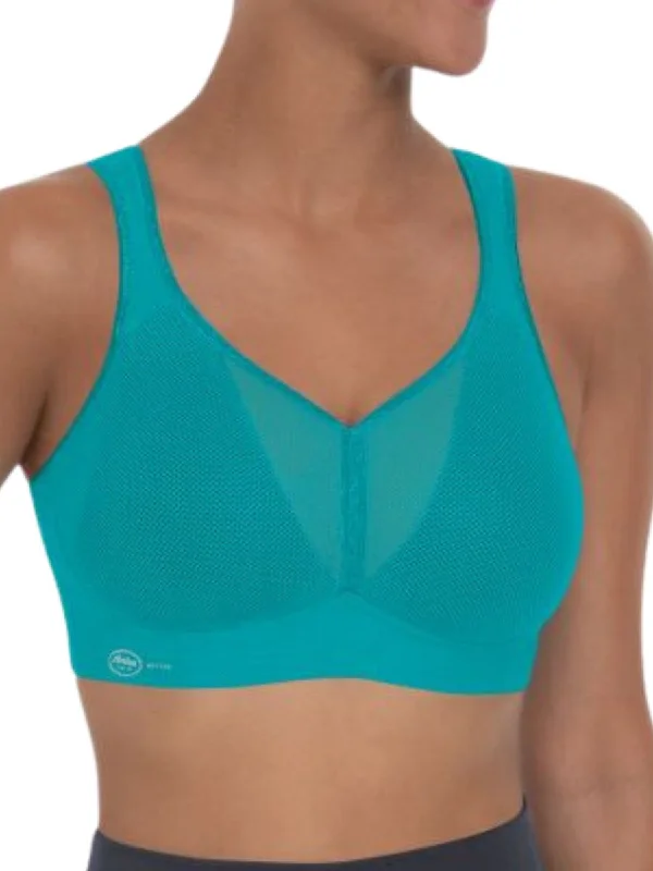 Air Control Deltapad Sports Bra - Peacock