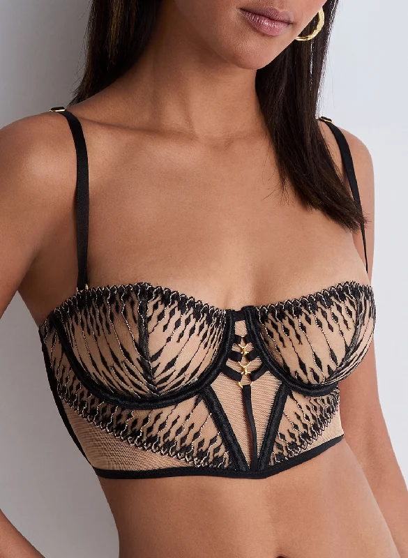 Voodoo Kiss Black Bustier Bra