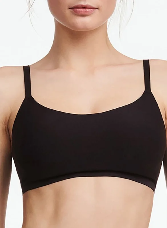 SoftStretch Black Padded Scoop Bra Top