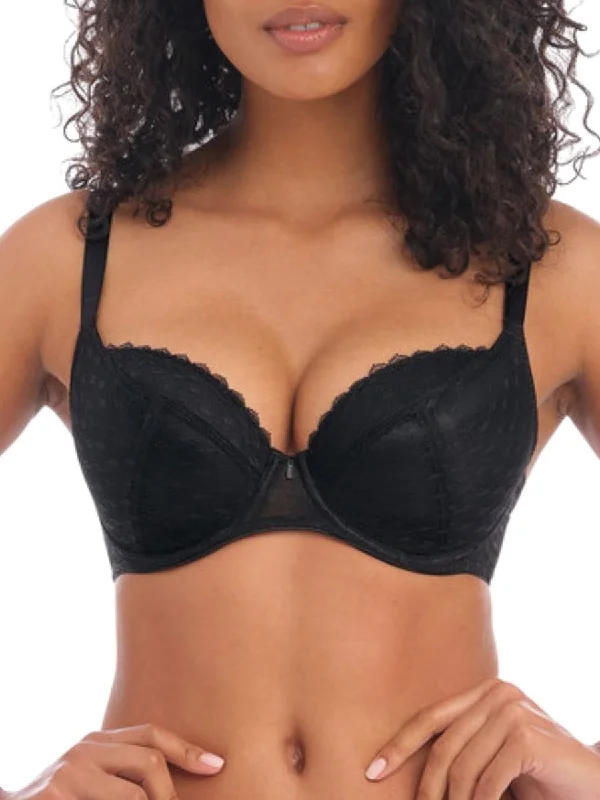 Signature Padded Plunge Bra - Black