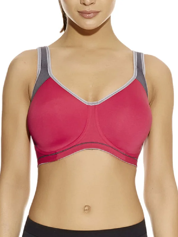 Sonic Moulded Spacer Sports Bra -  Hot Crimson