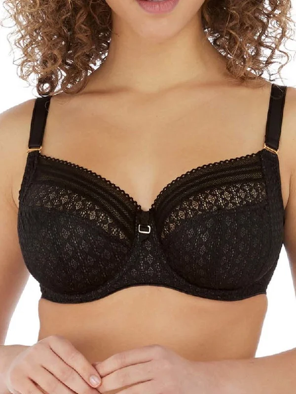 Viva Lace Side Support Bra - Lace Noir