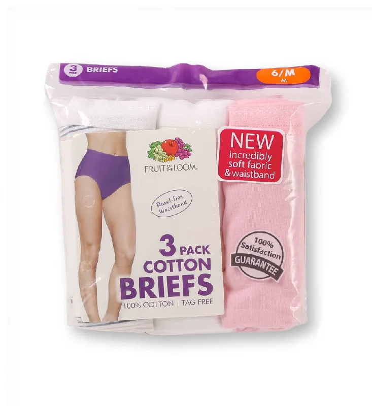 Fruit of the Loom Women`s 3 Pack Original Cotton Brief Panties