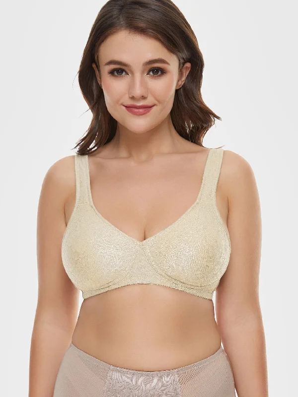 Full Coverage Minimizer Wire-free Seamless Bra Nude