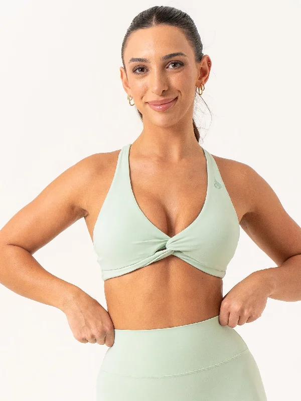 NKD Knot Sports Bra - Cucumber