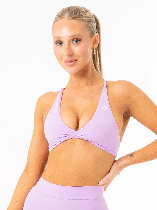 NKD Twist Sports Bra - Lilac