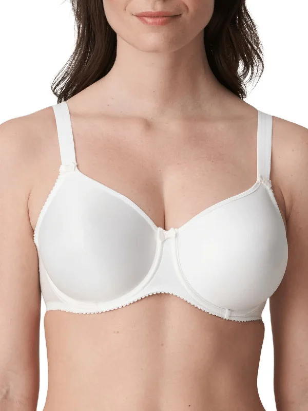 Satin Full Cup Bra - Natural