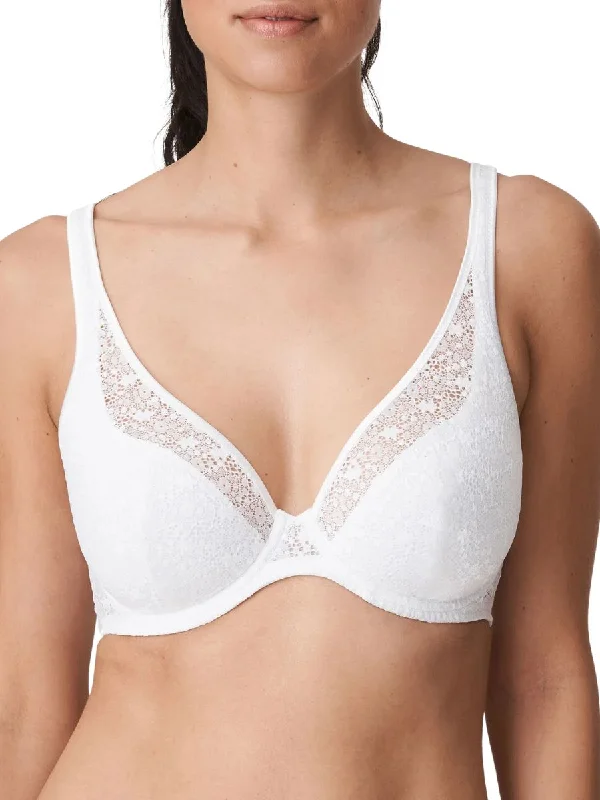 Epirus Half Padded Plunge Bra - White