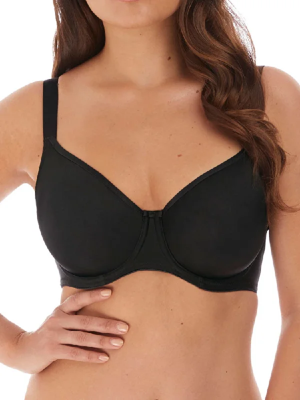 Smoothing Moulded Balcony Bra - Black