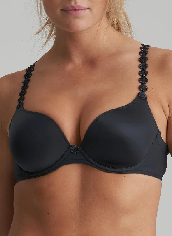 Tom Graphite Grey Padded Bra Heartshape