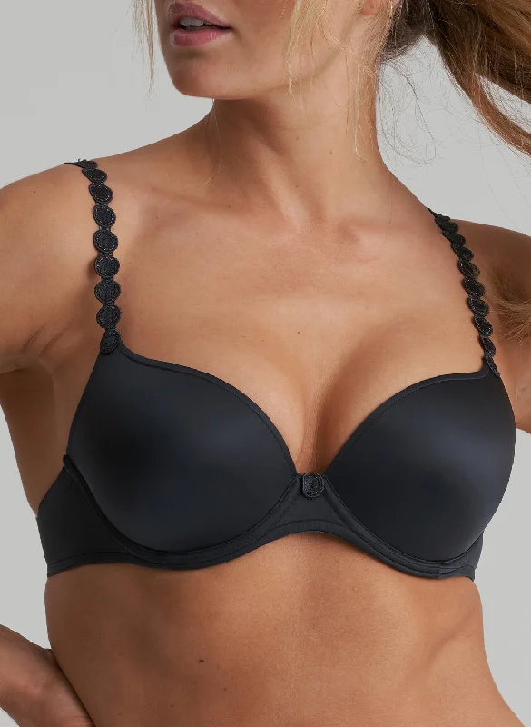 Tom Graphite Grey Push-up Bra