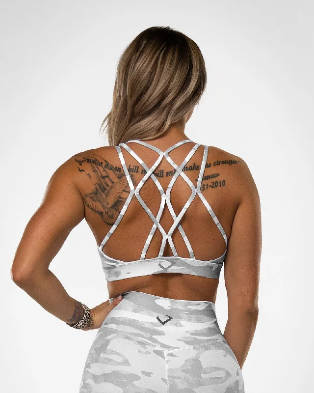 White Camo Sports Bra